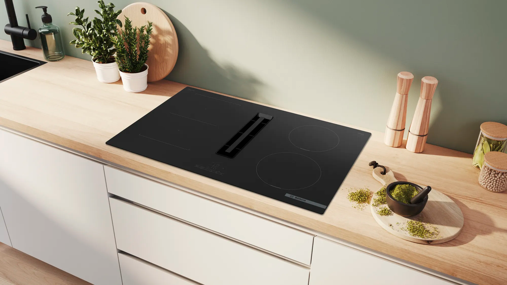Placa De Inducción BOSH Con Extractor Integrado, 80cm Color Negro