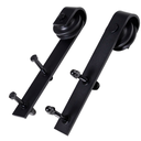 Herraje para Puerta Corredera de Madera Kit de Accesorios Guía de Riel con Tornillos Carga Máx. 90 kg Acero al Carbono Negro Mate