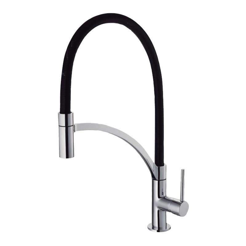 Grifo de Cocina NOVA ALCOR Monomando Flexible de Fregadero Negro