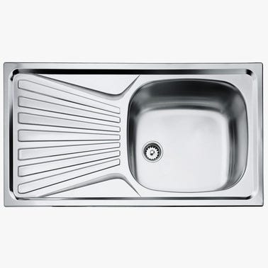 Fregadero TEKA Inox Cuadrado Sobre Encimera 1 Senos Con Escurridor 78x43,5x14,6cm